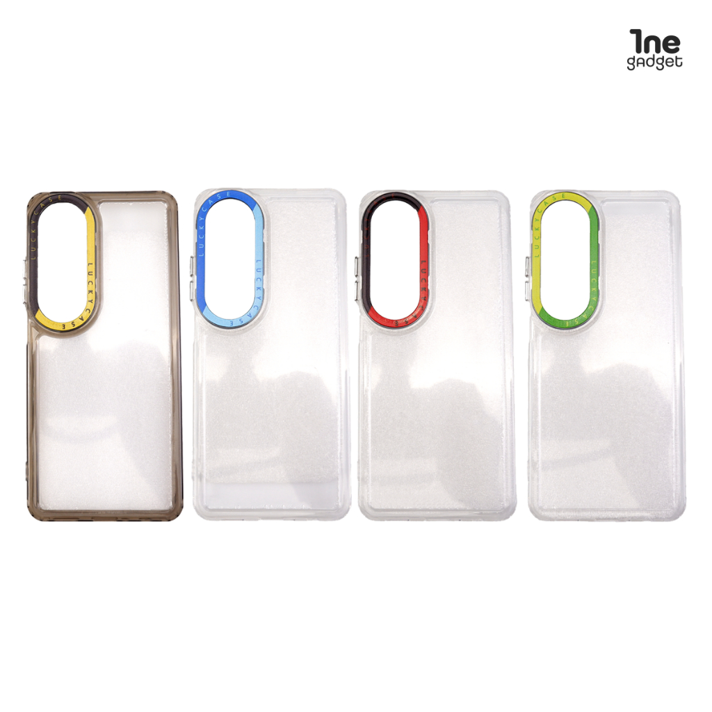 เคส สำหรับ OPPO A60 เคสหลังใส แข็ง ขอบนิ่มสี Lucky Case