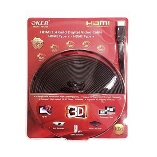 CABLE HDMI OKER HD-304 10เมตร 1.4 GOLD สายเเบน