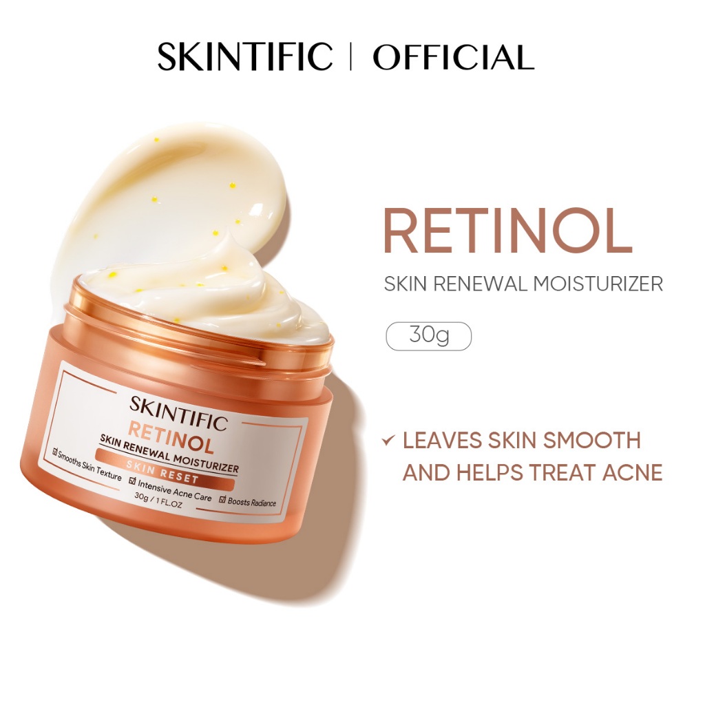 ซื้อ SKINTIFIC Retinol Skin Renewal Moisturizer เรตินอล ครีม มอยเจอไรเซอร์เรตินอลเพื่อผิวอ่อนเยาว์（ครีมลดเลือนริ้วรอย）