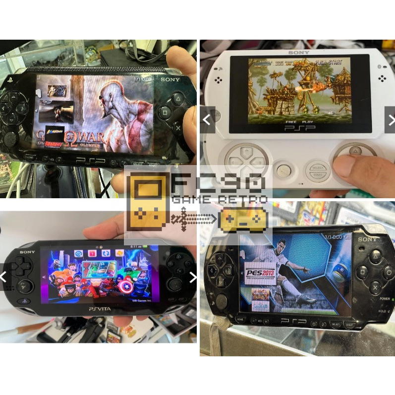 [แถมสายชาร์จ] เครื่องเกมพกพาโซนี่ PSP / PSP go / PS Vita เครื่องแท้ สินค้ามือสอง มีตำหนิต่างกันโปรดอ