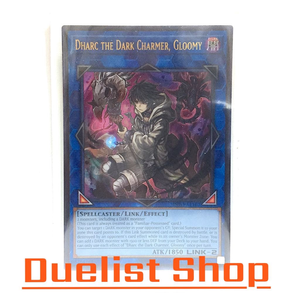 Dharc the Dark Charmer, Gloomy (UR) Monster Dark Link2 [Spellcaster/Link/Effect] ชุด INFO-AE107 การ์