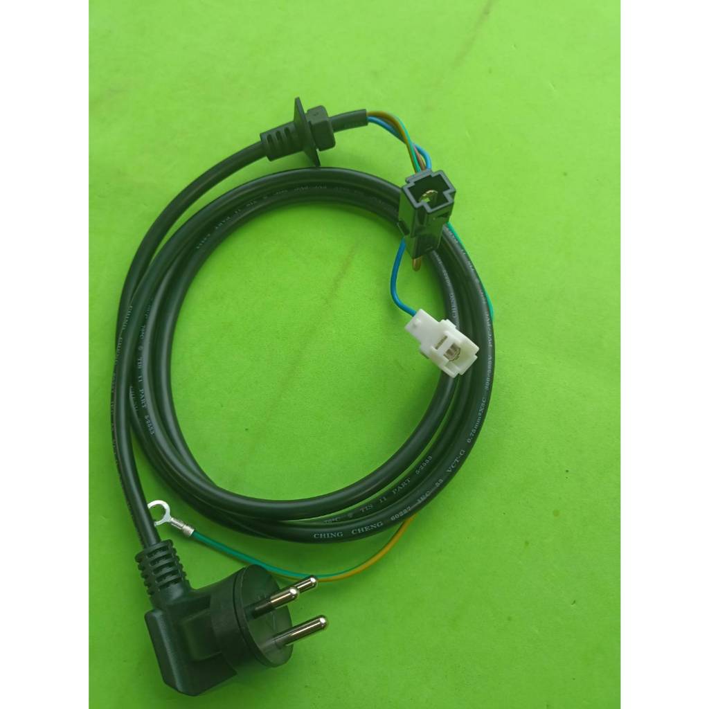 DC96-01553E POWER CORD-AT;H05VV-F 3X1.5MM2,GRY,TH3F, สายไฟเครื่องซักผ้าฝาหน้า Samsung ของแท้บริษัท