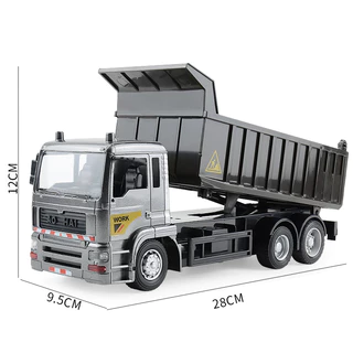 รถบังคับ รถบรรทุกหัวเหล็ก โลหะผสม RC รีโมท 8ช่อง พร้อมรีโมทคอนโทรล แสงและเสียง ยานพาหนะ ของเล่นเด็ก