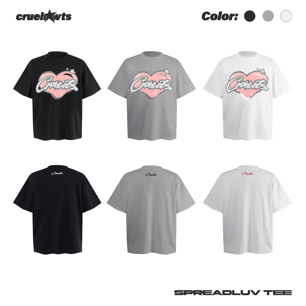 Cruehawts เสื้อยืด Spreadluv / Boxy Tee CTB06