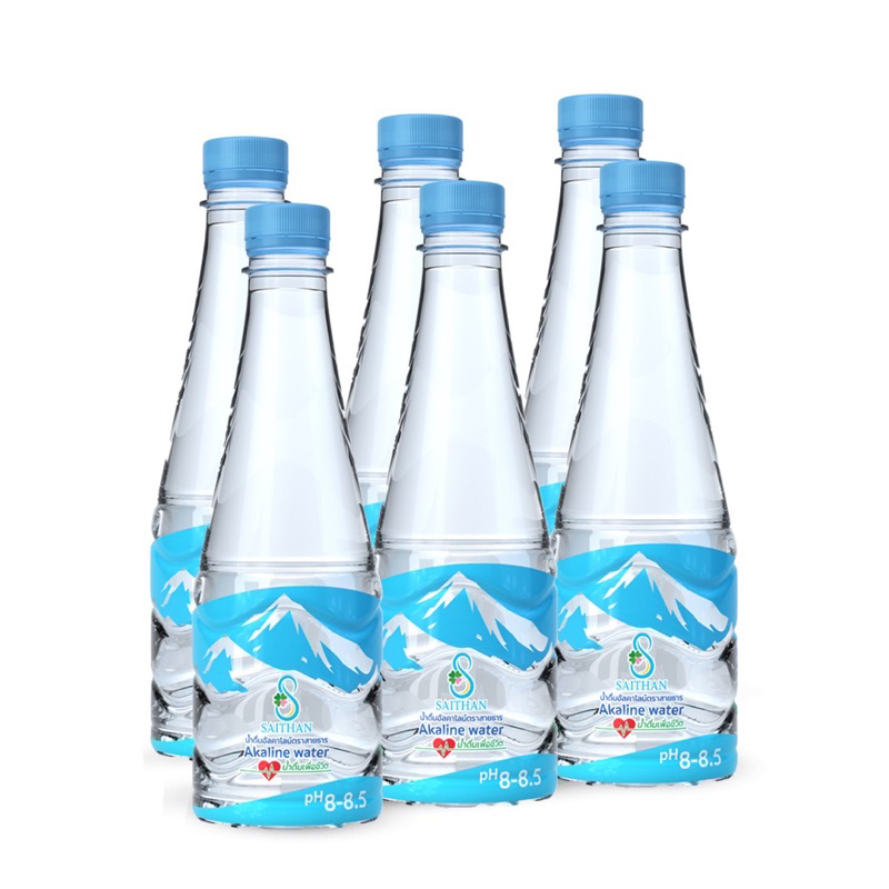 น้ำดื่มอัลคาไลน์ ตรา สายธาร ขนาด 500 มิลลิลิตร จำนวน 6 ขวด ต่อแพ็ค