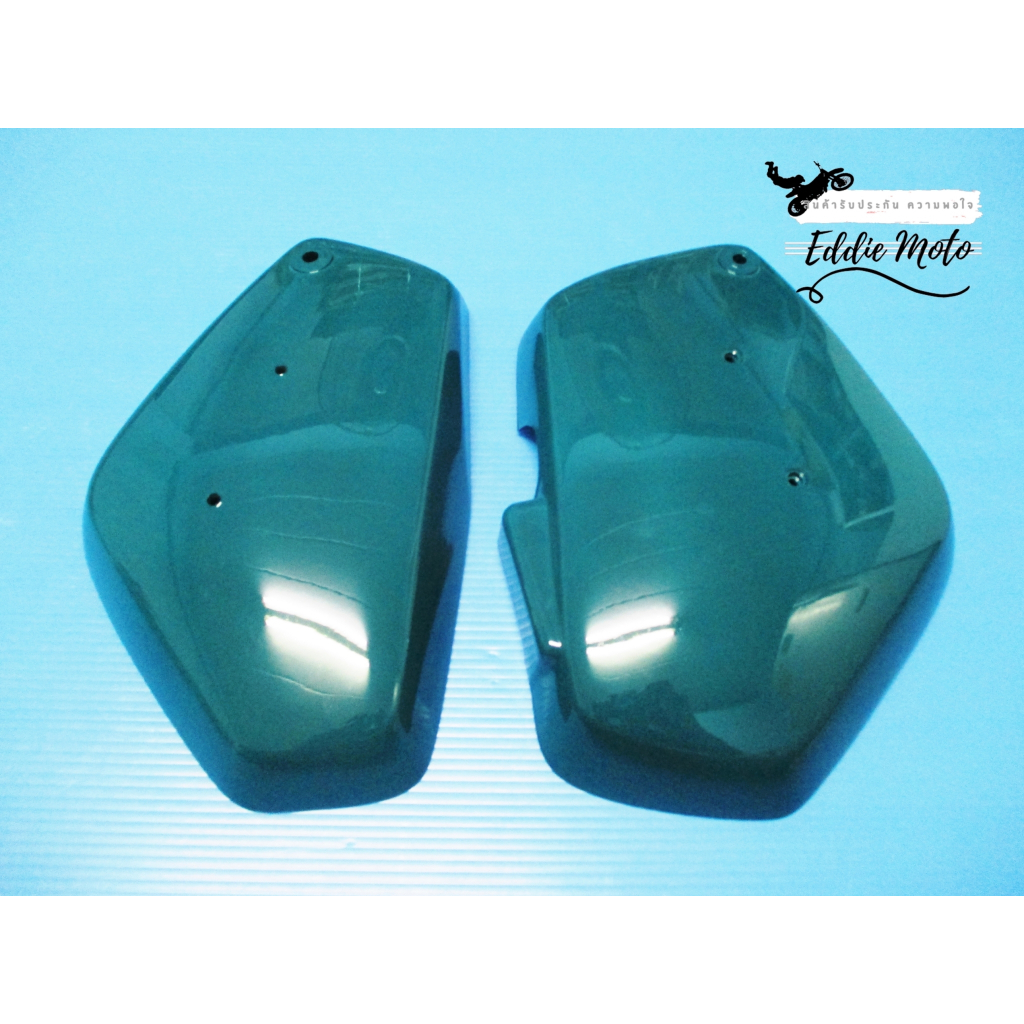 SUZUKI RC100 RC100G -- SIDE COVER LH&RH SET "GREEN" // ฝากระเป๋าข้าง ซ้าย-ขวา สีเขียวหยก