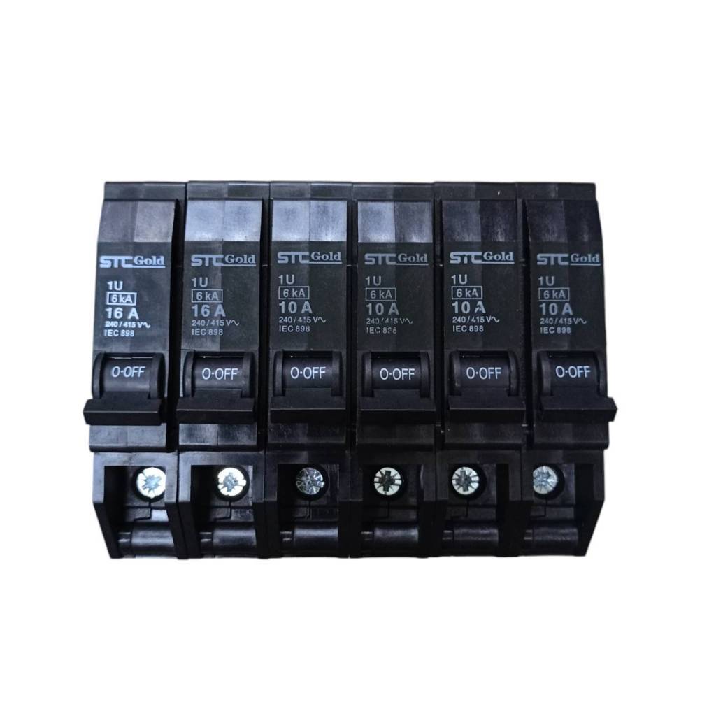 ยี่ห้อ STC gold เบรกเกอร์ เซฟตี้ เบรกเกอร์ เครื่องตัดไฟ 10A ,16A ลูกเซอร์กิต​ ​  SAFE-T-CUT เซฟทีคัท