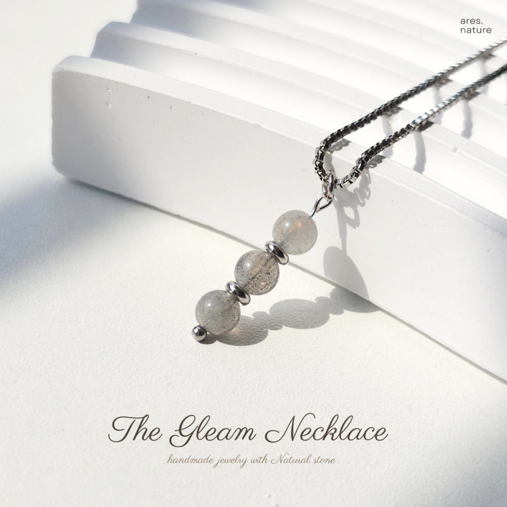 ares.nature - สร้อยหิน รุ่น Gleam สร้อยคอ หินแท้ เลือกหินเองได้