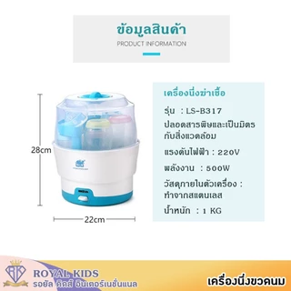 เครื่องนึ่งขวดนมและอุปกรณ์ ที่นึ่งขวดนม ตู้อบฆ่าเชื้อ อุปกรณ์ฆ่าเชื้อ เครื่องนึ่งขวด 8 นาที 6 ขวด