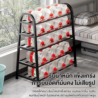 ชั้นวางรองเท้า ที่วางรองเท้า ชั้นใส่รองเท้า DIY ปรับขนาดได้ พลาสติก+ท่อเหล็ก แข็งแรงและทนทาน 4ชั้น5ชั้น ประหยัดพื้นที่