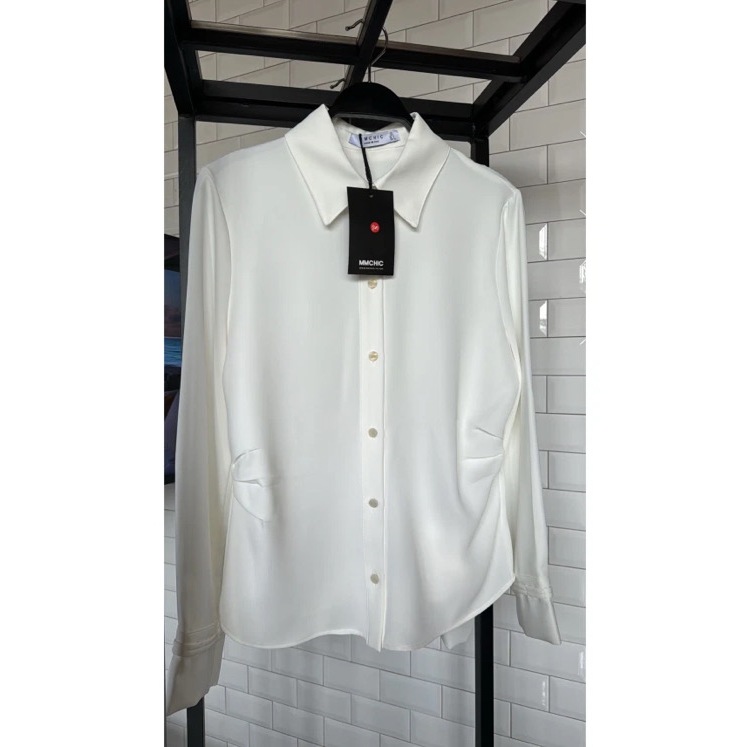 MMCHIC Side Detailed Blouse (White)