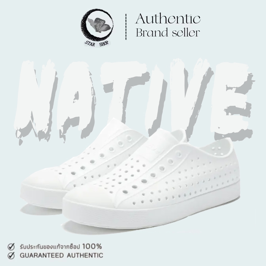 [ของแท้ 100%] Native Shoes Jefferson EVA White รองเท้า 11100100-3050