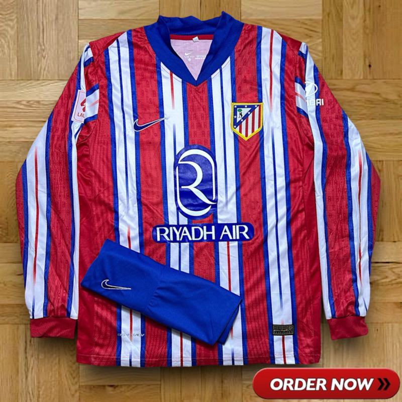 เสื้อฟุตบอล ชุดกีฬาผู้ชาย แอ็กติโก้ เป็นแขนยาว แบบใหม่ล่าสุด 2023 มีเสื้อพร้อมกางเกง เนื้อผ้ายืดใส่สบาย ราคาถูก