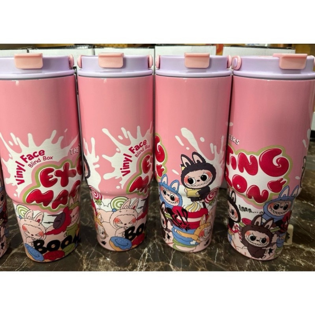 แก้วเยติ แก้วเก็บอุณหภูมิ แสตนเลส 304 YP-279 ลายฮิต ลาบูบู้ ความจุ 900 ml.