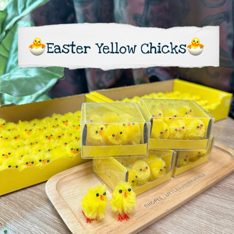 🇹🇭พร้อมส่ง 🐣Easter Yellow Chicks  ลูกไก่ (6ชิ้น*กล่องหมด)🐣