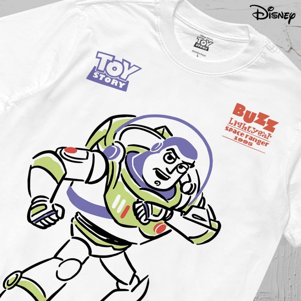 Power 7 Shop เสื้อยืดการ์ตูน Toy Story ลาย "Buzz รูปที่ 3