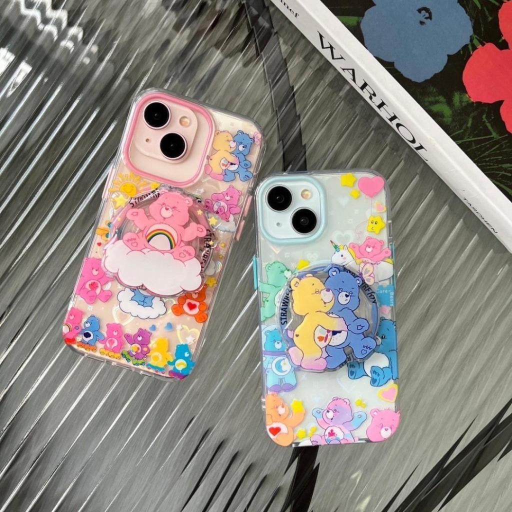เคสแม่เหล็ก AD250 Care Bear สำหรับไอโฟน ลายน่ารัก งานแม่เหล็ก+โฮโลแกรมหัวใจ สินค้าพร้อมส่งจากไทย