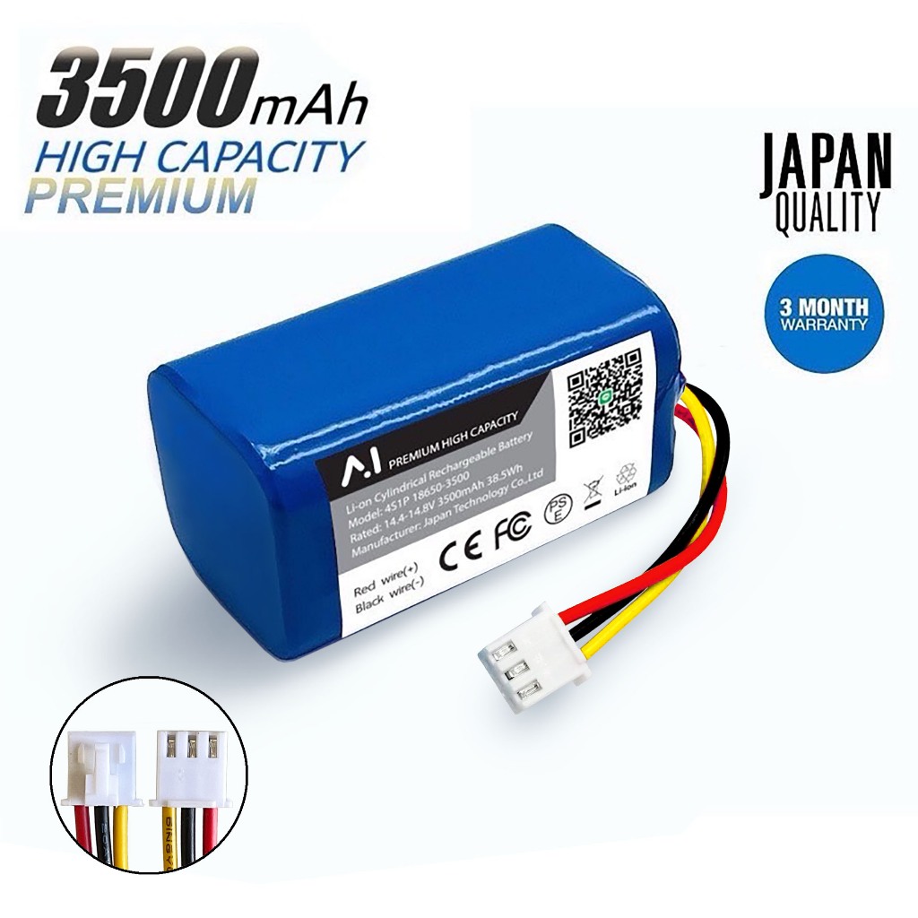 Battery แบตเตอรี่หุ่นยนต์ดูดฝุ่น For Petvac365, Liectroux​ C30B​ Li-ion 3500mAh 14.4-14.8V รุ่น 3 Pins Japan