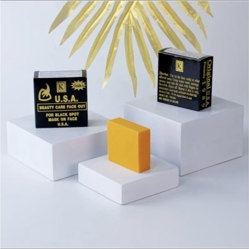 สบู่ USA ดำ เค.บิ้วตี้ แคร์ สบู่วิภาดา 50กรัม [12 ก้อน] 🧼🧼