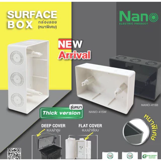 กล่องลอย บล๊อคลอย บ๊อกลอย สำหรับฝาครอบแผงหน้ากากกันน้ำ 1 ชิ้น 20ชิ้นต่อกล่อง NANO-415 รุ่นClassic Series ใช้กับยี้ห้อพาน