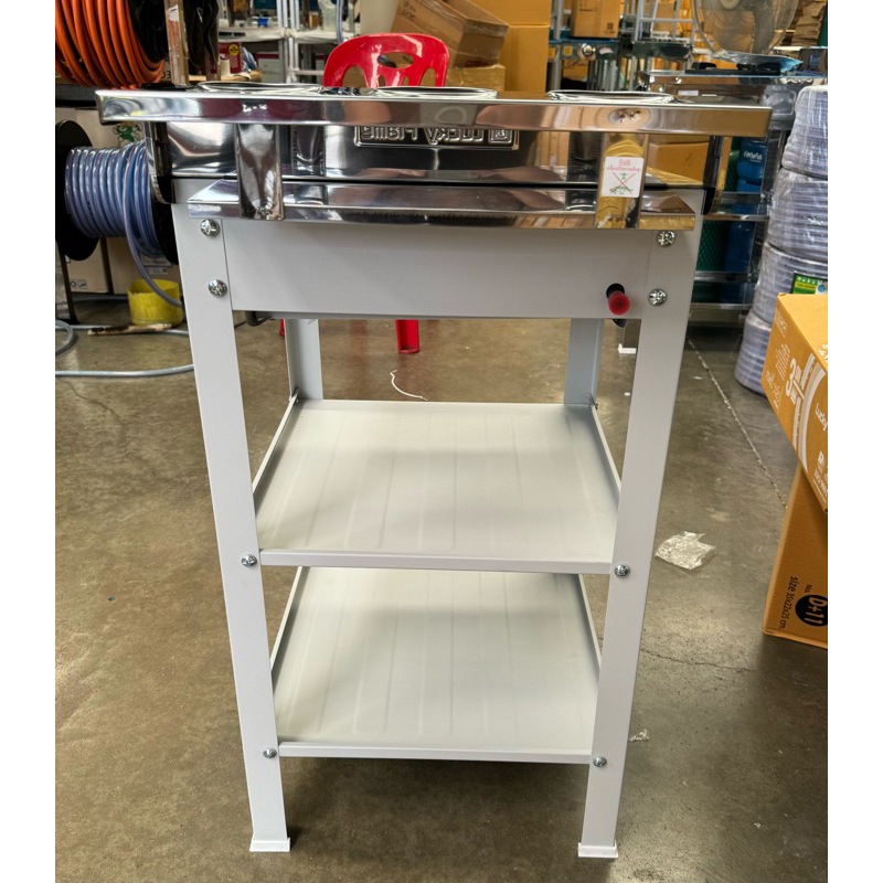 Lucky Flame เตาแก๊สชั้นเดี่ยวสีเทา หน้าสแตนเลส หัวเตาเหล็กหล่อขนาด 5 นิ้ว รุ่น LF-502MC รับประกันสปาร์ค 5 ปี - รูปที่ 3