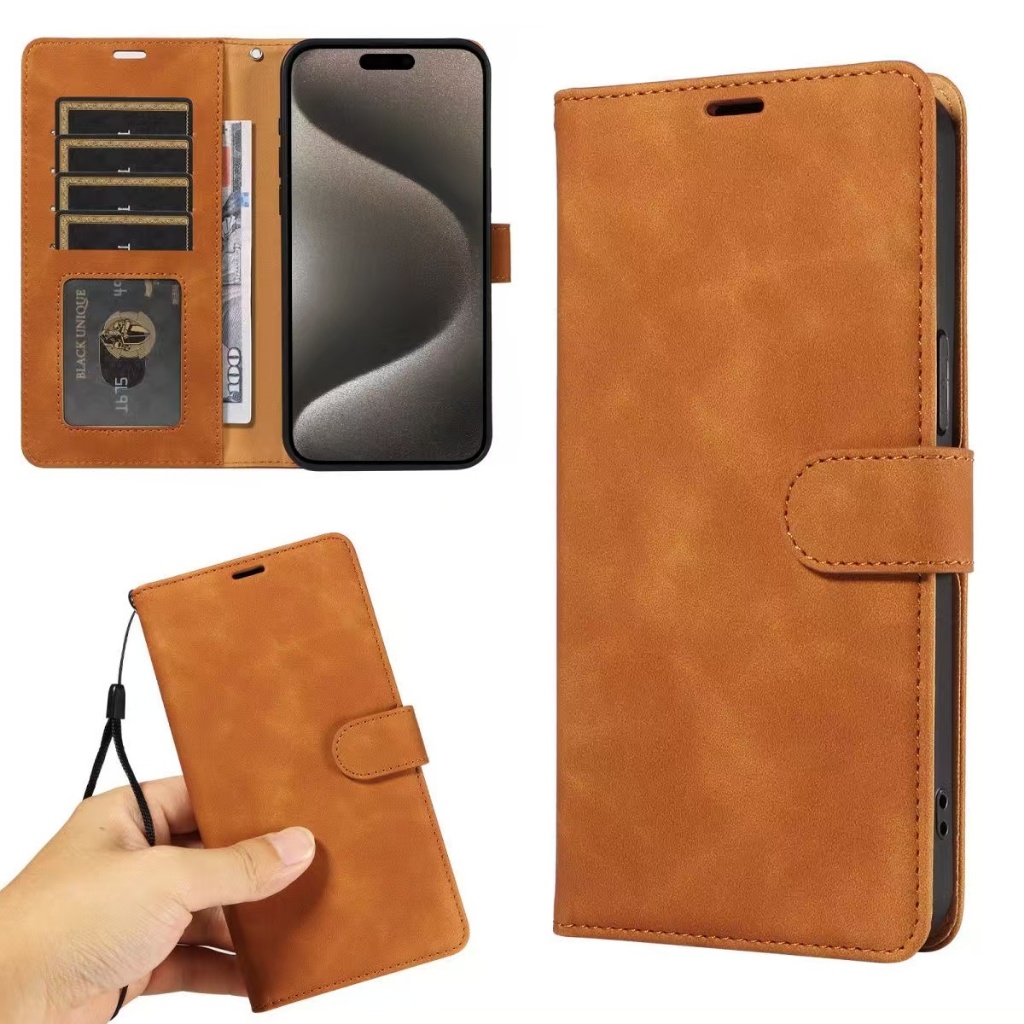 เคสฝาพับ มือถือ กระดุม สำหรับ vivo Y21 Y21T Y33S Y33T T1X ใส่บัตรได้ ตั้งได้