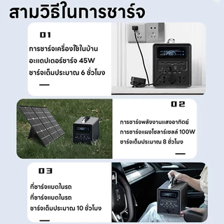 แหล่งจ่ายไฟเก็บพลังงานกลางแจ้งอัจฉริยะ Power Box พาวเวอร์แบงค์ฉุกเฉิน แบบพกพา Power Station 600W แบตเตอรี่สำรองฉุกเฉิน