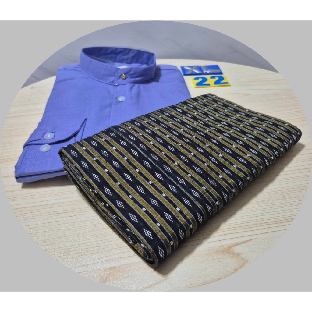 KK - BIG SIZE XL 44"  (1-138) ชุดประจำชาติ ผู้ชาย ลองยี ชุดเสื้อ โสร่ง เนื้อผ้าดี Man