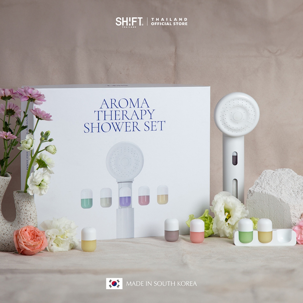 SHIFT Shower [Aroma Therapy Shower Set] ฝักบัวอาบน้ำ กรองน้ำ ลดสิว วิตามินบำรุงผิว Made in Korea