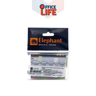 Elephant กระดาษโน๊ต กระดาษโน๊ตกาวในตัว อินเด็กซ์นีออน 12x50 มม. 80 แผ่น จำนวน 1 ชิ้น