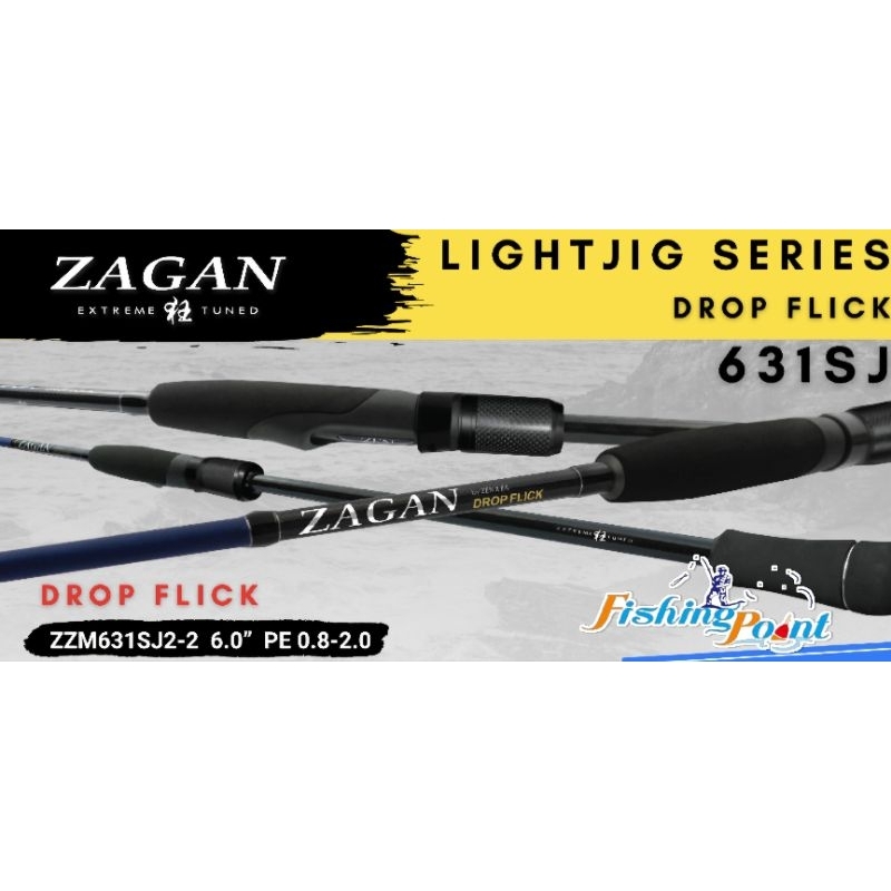 คันจิ๊กกิ้ง/คันlight jigging ZEN ZAGAN DROP FLICK 631SJ PE0.8-2 พร้อมประกันคัน