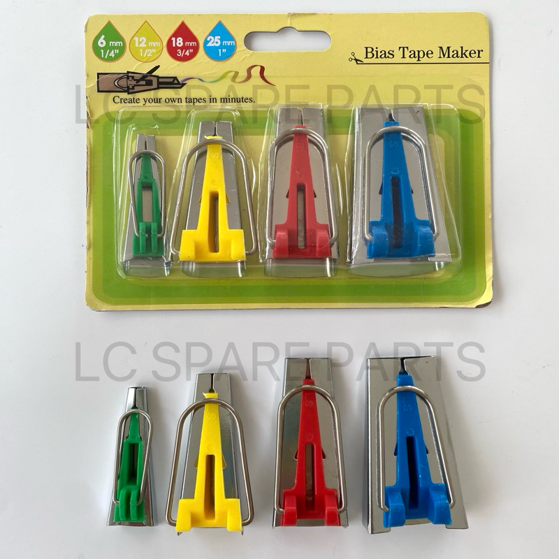 อุปกรณ์ซองทำผ้ากุ้นทำเองได้/ชุดซองกุ้นมี 4 ขนาด 6 mm/12mm/18mm/25mm*พร้อมส่ง*