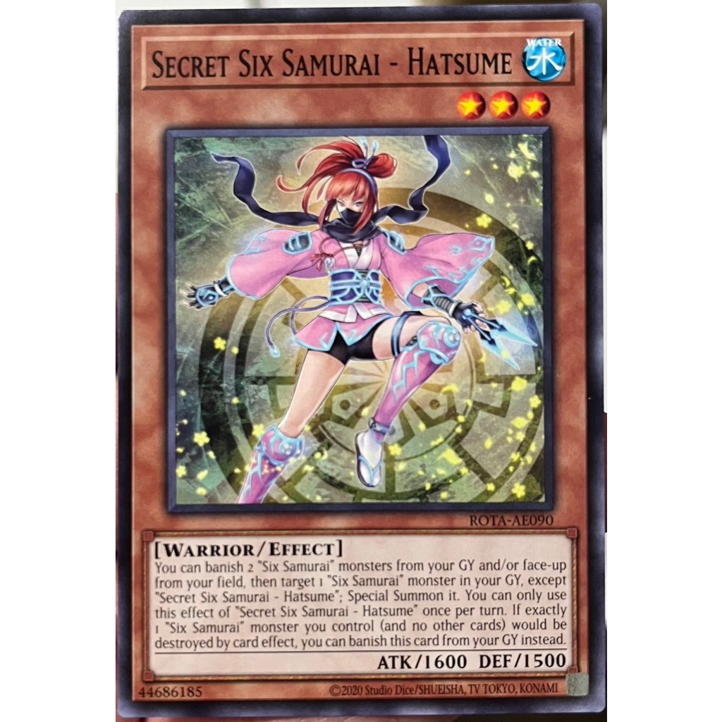 Yugioh Asia-Eng [ROTA-AE090] Secret Six Samurai - Hatsume (Common) การ์ดยูกิแท้ถูกลิขสิทธิ์