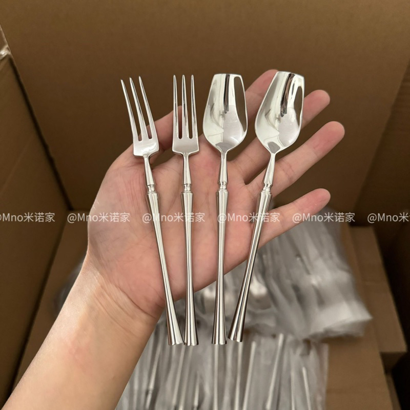 ช้อนส้อมเรียวอย่างหนาสแตนเลส304ญี่ปุ่น