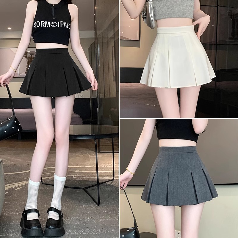 กระโปรงเทนนิ เอวสูง Tennis Skirt กระโปรงกางเกงพรีทสั้น กระโปรงกางเกงเทนนิส Y2K เทนนิส ดีไซน์แนวเกาหลี พร้อมส่ง