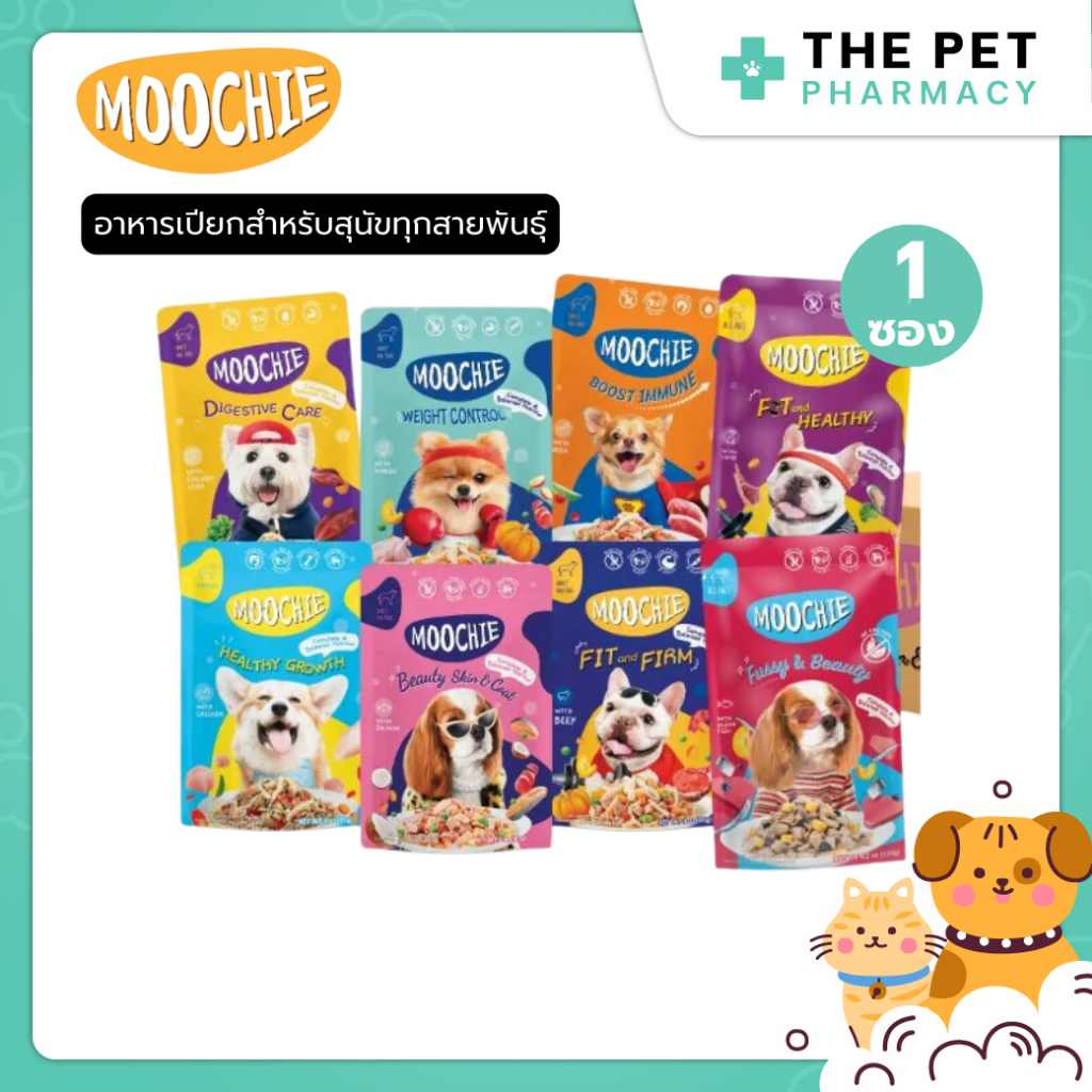 Moochie Dog Superfood Selection Complete & Balance Nutrition อาหารเปียกสุนัข 85g. x 1 ซอง