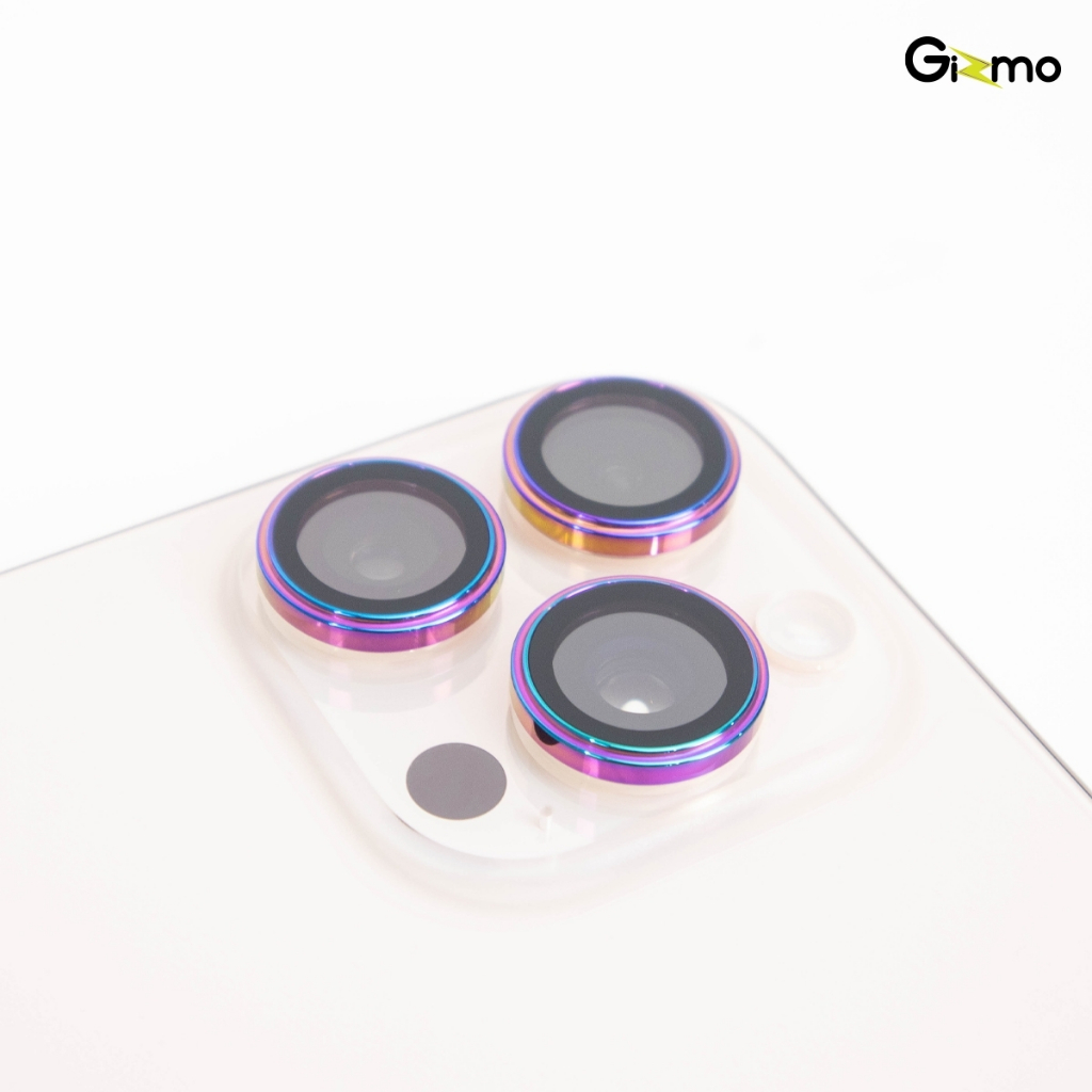 Gizmo รุ่น 16 / 16+ / 16 P / 16 PM ฟิล์มกระจกกันเลนส์ ขอบอลูมิเนียม รุ่น GL-004 Aluminum 3D Boss Len