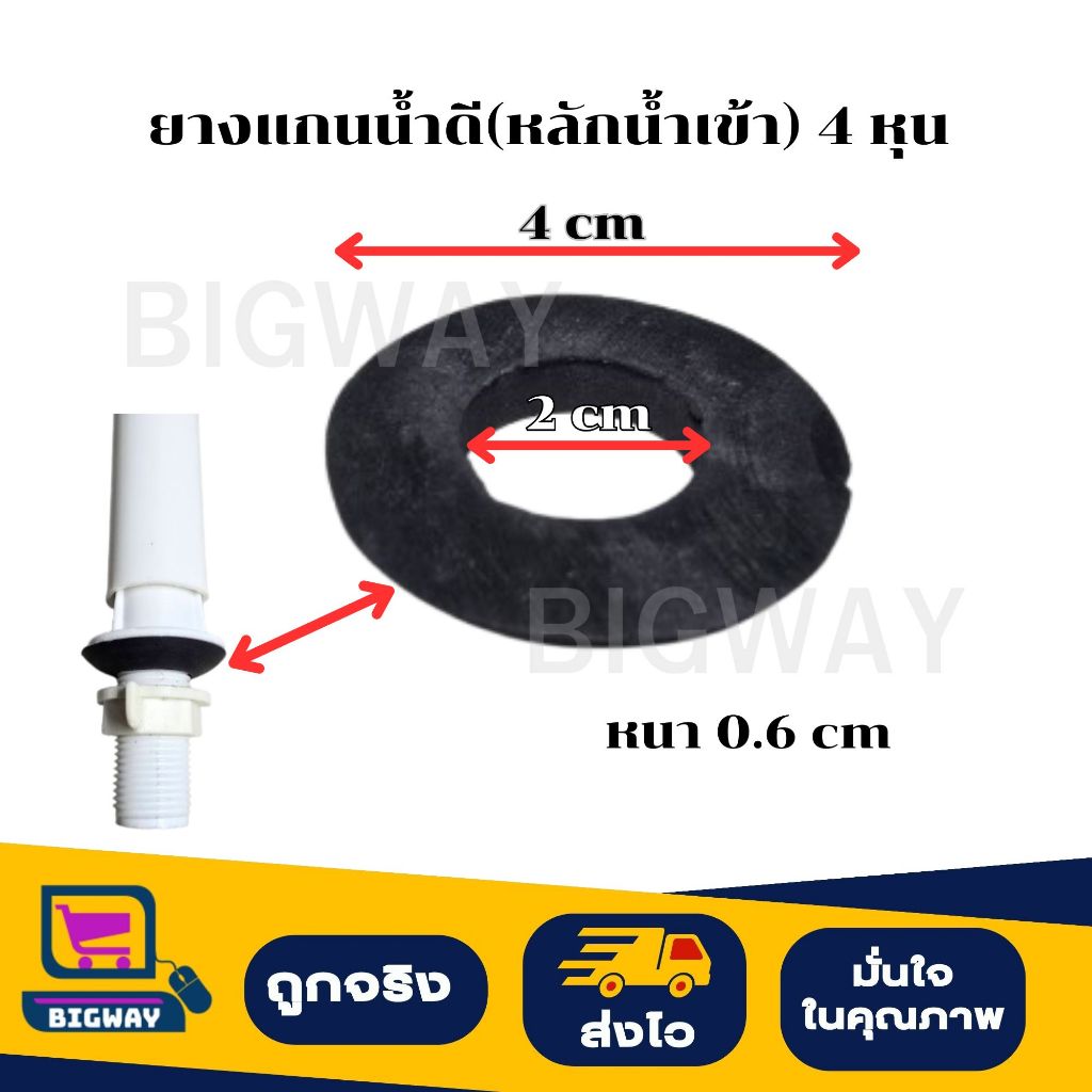 BIGWAY ยางแกนน้ำดี(หลักน้ำเข้า) ขนาด 4 หุน, 5 หุน ราคา ถูกที่สุด ดีลบีเคเค