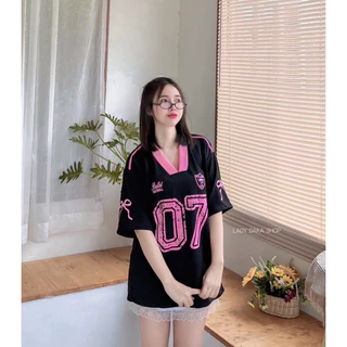 ส่งจากไทย เสื้อกีฬาแขนสั้น 07 คอวี ขนาดฟรีไซส์อก44