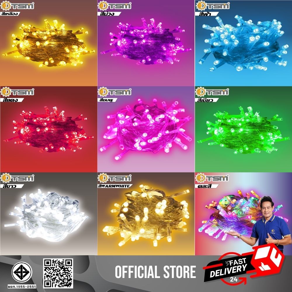 ไฟกระพริบ LED ปรับได้ 8 ระดับ ความยาว10เมตร ไฟประดับ ไฟตกแต่ง ไฟคริสมาสต์ ไฟปีใหม่ ไฟแต่งห้อง