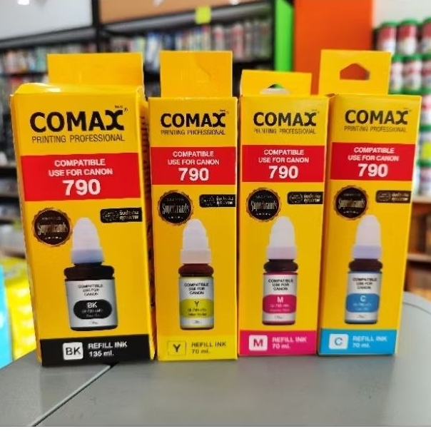 หมึกเติม CANON GI-790 ดำ-สี COMAX หมึกปริ้นเตอร์คุณภาพสูง