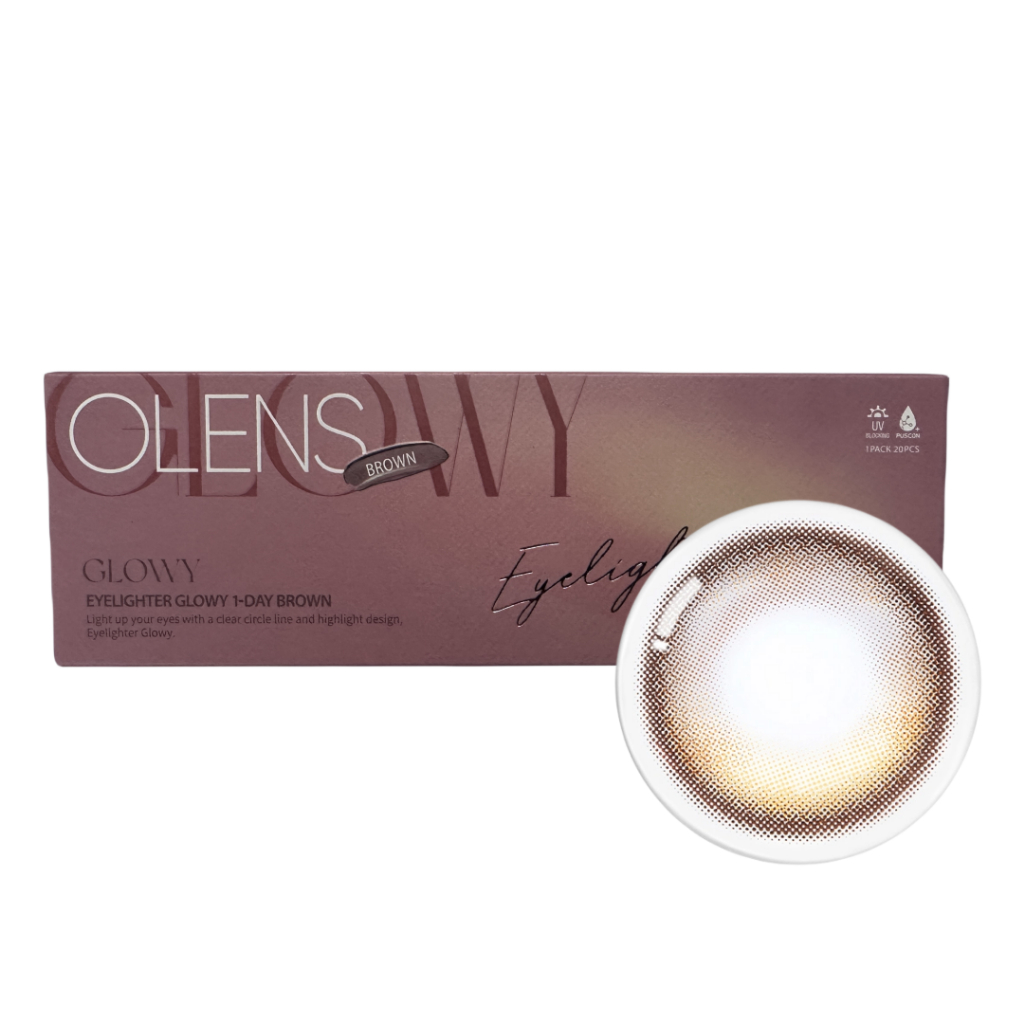 Olens EYELIGHTER GLOWY BROWN คอนแทคเลนส์ 20P เลนส์เกาหลี เลนส์