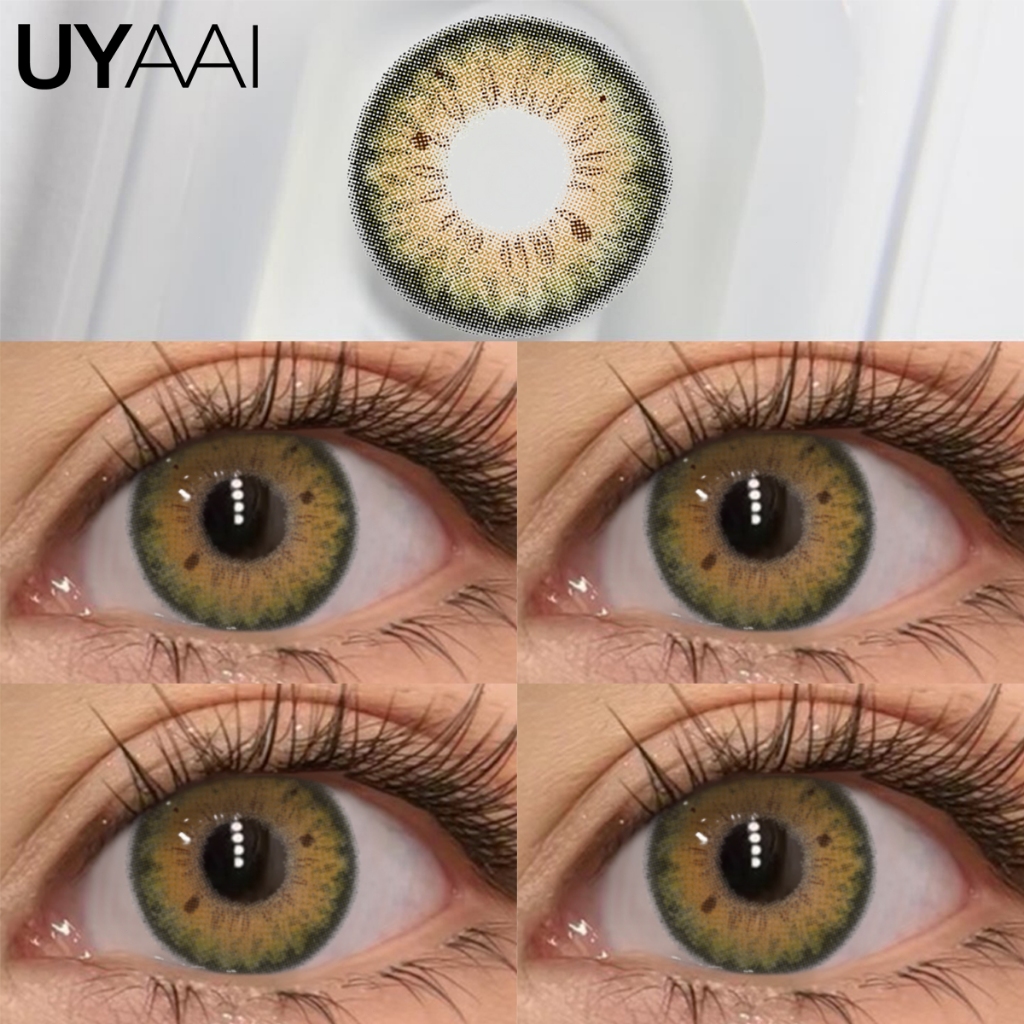 UYAAI 1 คู่คอนแทคเลนส์สี MOCHA (Forest) รายเดือน ชุดคอนแทคเลนส์ รายเดือน ปริมาณน้ำ 42% Contact Lens 14.2mm