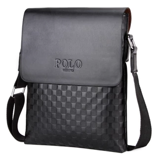 พร้อมส่ง PLกระเป๋าสะพายข้าง ไซต์ใหญ่ ใช้ไปทำงาน ดูมีระดับ PU Leather