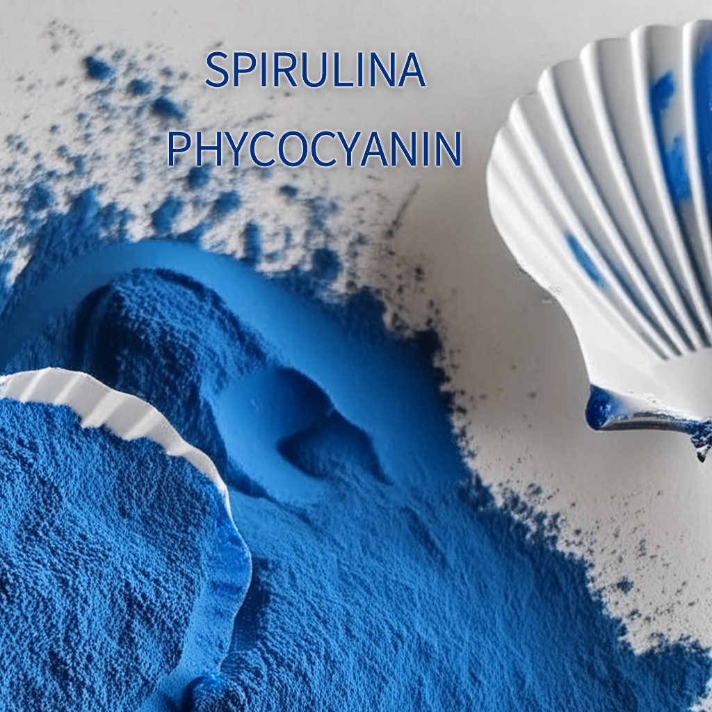 ผงสาหร่าย ผงสไปรูลิน่าสีฟ้า60g/150g ( Blue Spirulina Powder ) วัตถุดิบ 100%