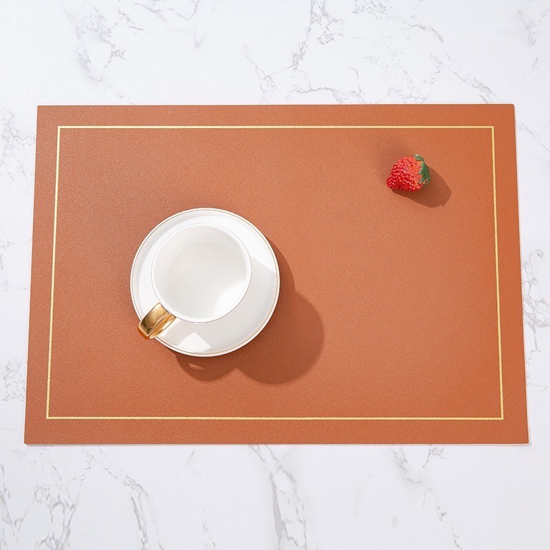 แผ่นรองจาน PU ขนาด 45x30 cm มี 9 สี แผ่นรองอาหาร กันลื่น ทนความร้อน ใช้งานในครัว - รูปที่ 5