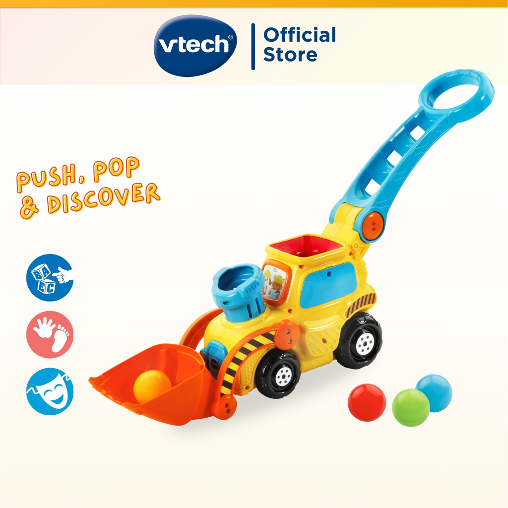 VTech Pop-a-Balls Push & Pop Bulldozer Vehicle Toys, ของเล่นดัน ดันและเด้ง ลูกบอล 80-506000