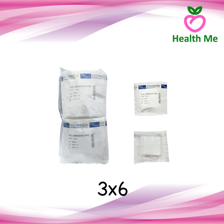 THAI GAUZE TOP DRESSING ผ้าก๊อซ สำหรับทำแผล ชุดทำแผล ผ้าก็อซปิดแผล [ แพ็ค 10 ชิ้น ]