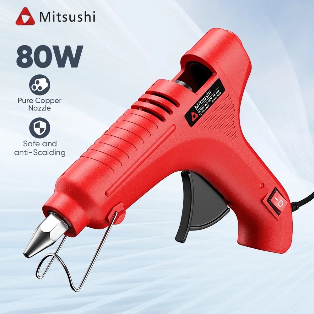Mitsushi 80W ปืนยิงกาวไฟฟ้า กาวร้อน11mm Glue Gun ปืนกาวร้อน ปืนยิงกาวขนาดเล็ก ปืนยิงกาวร้อน