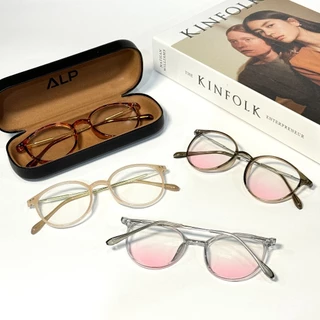 ALP แว่นกรองแสง เลนส์ชมพู เลนส์บลัชออน Computer Glasses กรองแสงสีฟ้า ทรงหยดน้ำ รุ่น ALP-BB0103